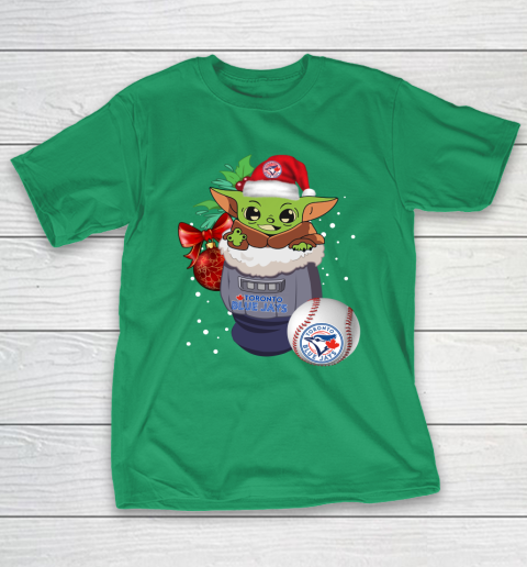 Toronto Blue Jays Christmas Baby Yoda Star Wars Funny Happy MLB T-Shirt