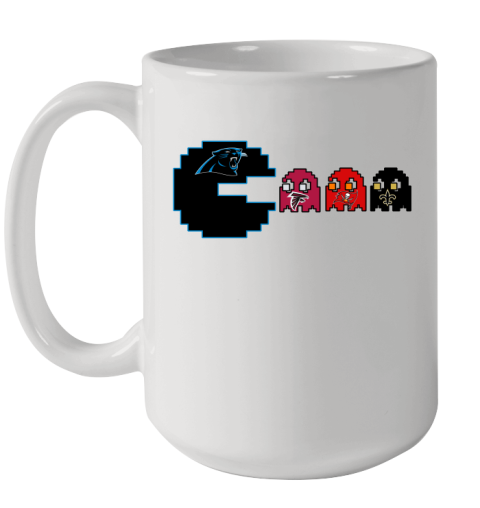 Carolina Panthers NFL Football Pac Man Champion Ceramic Mug 15oz