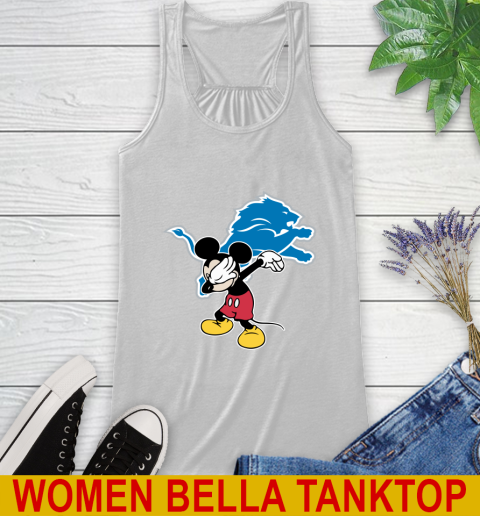 Detroit Lions NFL Football Dabbing Mickey Disney Sports Racerback Tank