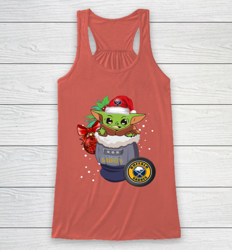 Buffalo Sabres Christmas Baby Yoda Star Wars Funny Happy NHL Racerback Tank 4