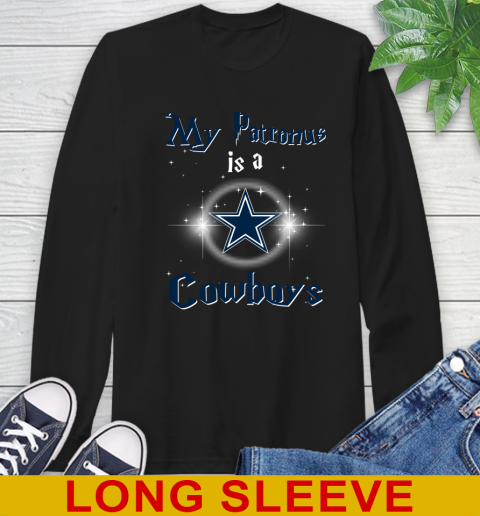NFL Football Harry Potter My Patronus Is A Dallas Cowboys Long Sleeve T-Shirt