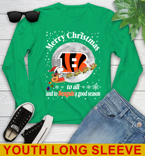 Cincinnati Bengals Merry Christmas To All And To Bengals A Good Season NFL Football Sports Youth Long Sleeve 7