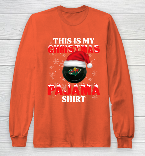 Minnesota Wild This Is My Christmas Pajama Shirt NHL Long Sleeve T-Shirt 3