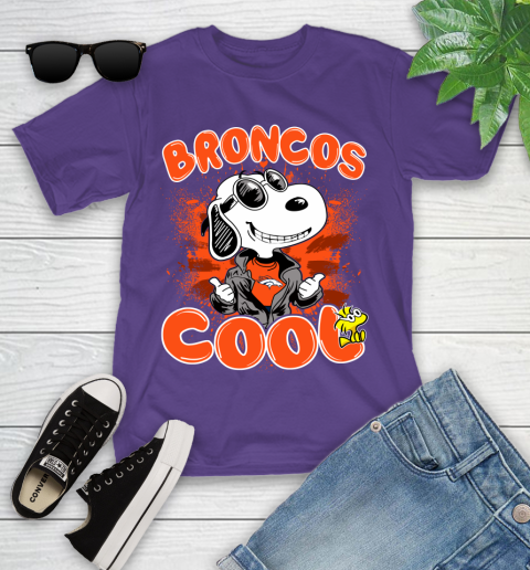 NFL Football Denver Broncos Cool Snoopy Shirt Youth T-Shirt 3