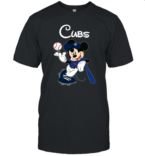 Baseball Mickey Team Chicago Cubs Unisex Jersey Tee