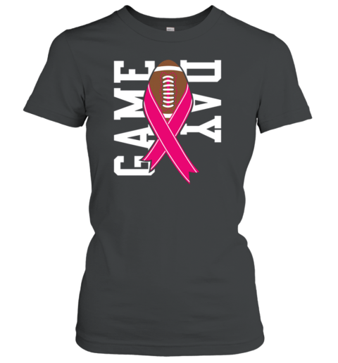 Game Day Football Breast Cancer Awareness Women's T-Shirt