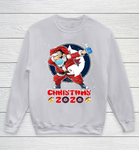 Winnipeg Jets Funny Santa Claus Dabbing Christmas 2020 NHL Youth Sweatshirt 3