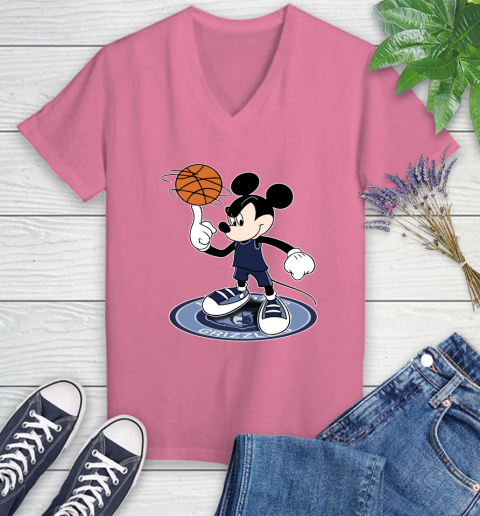 NBA Basketball Memphis Grizzlies Cheerful Mickey Disney Shirt Women's V-Neck T-Shirt 11