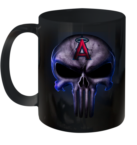 Los Angeles Angels MLB Baseball Punisher Skull Sports Ceramic Mug 11oz