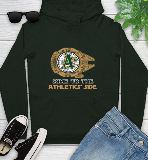 MLB Come To The Oakland Athletics Side Star Wars Baseball Sports Youth Hoodie 14