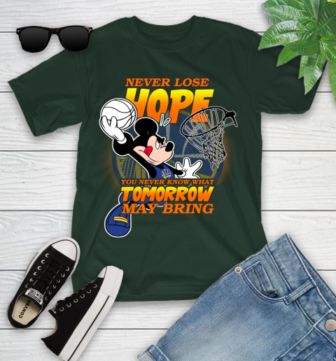 Golden State Warriors NBA Basketball Mickey Disney Never Lose Hope Youth T-Shirt 5