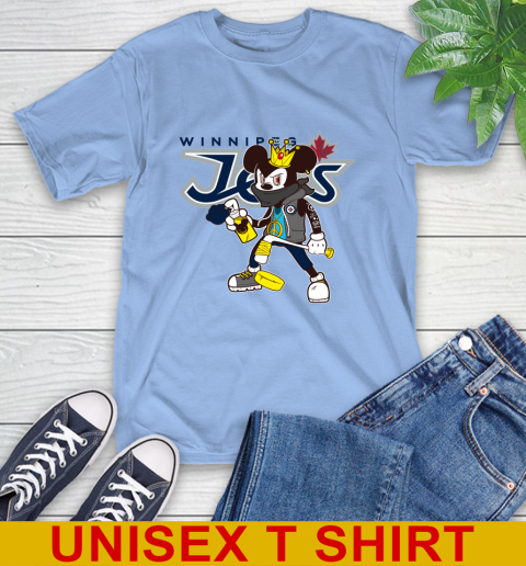 Winnipeg Jets NHL Hockey Mickey Peace Sign Sports T-Shirt 11