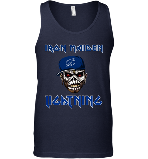 NHL Tampa Bay Lightning Iron Maiden Rock Band Music Hockey Sports rzk3zxWtJnW unisex tank 17 95 151514 front navy