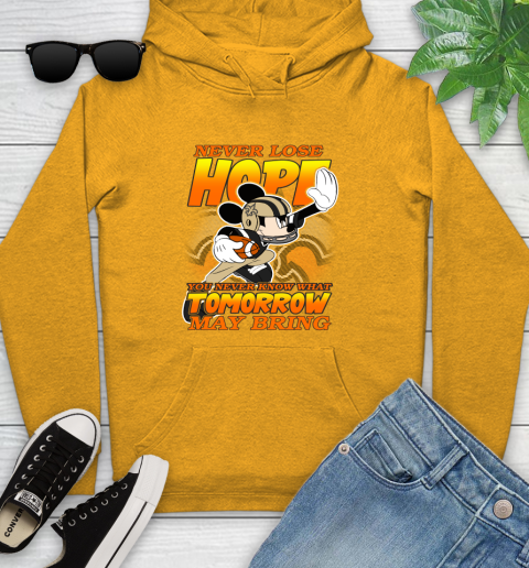 New Orleans Saints NFL Football Mickey Disney Never Lose Hope Youth Hoodie 2