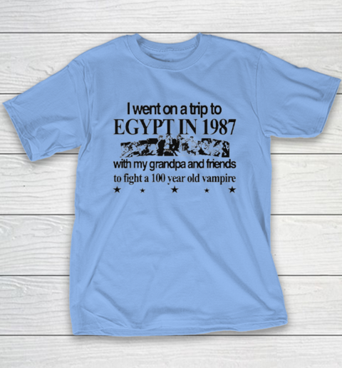 Jojo's Bizarre Adventure I Went To Egypt To Fight A Vampire Youth T-Shirt 8