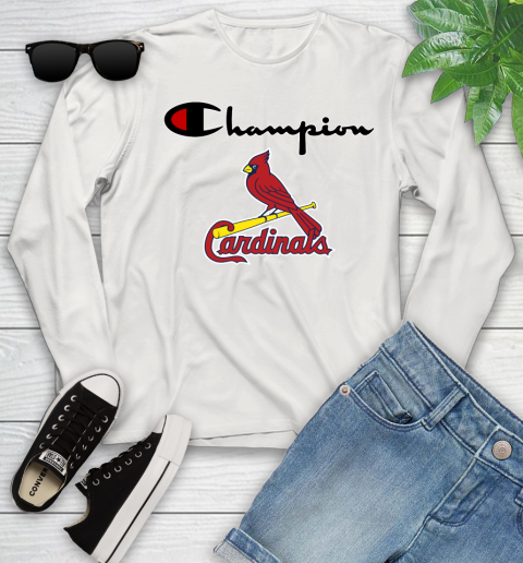 MLB Baseball St.Louis Cardinals Champion Shirt Youth Long Sleeve 10