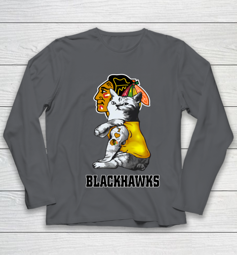 NHL My Cat Loves Chicago Blackhawks Hockey Youth Long Sleeve 6