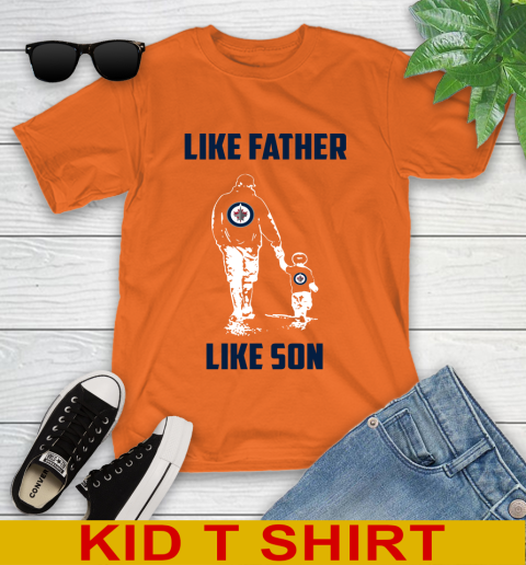 Winnipeg Jets NFL Football Like Father Like Son Sports Youth T-Shirt 8