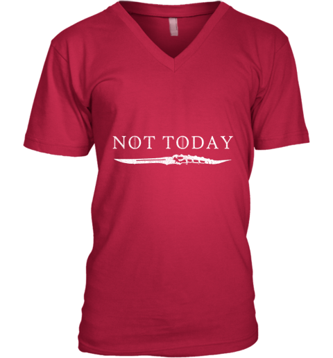 gplk not today death valyrian dagger game of thrones shirts v neck unisex 8 front cherry red