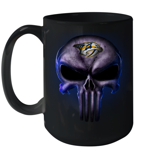 Nashville Predators NHL Hockey Punisher Skull Sports Ceramic Mug 15oz