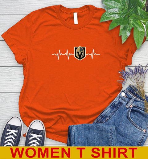 Vegas Golden Knights NHL Hockey Heart Beat Shirt Women's T-Shirt 3