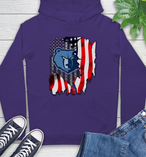 Memphis Grizzlies NBA Basketball American Flag Hoodie 5