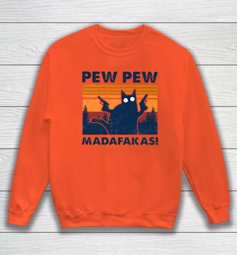 Cat Pew Pew Madafakas Vintage Sweatshirt 2