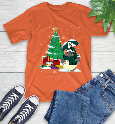 Oakland Athletics MLB Baseball Cute Tonari No Totoro Christmas Sports T-Shirt 4