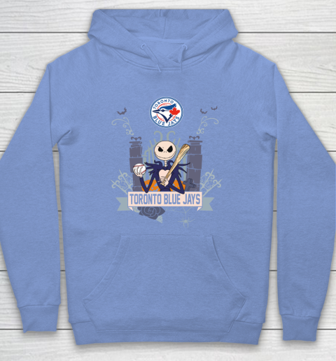 MLB Toronto Blue Jays Baseball Jack Skellington Halloween Hoodie 8