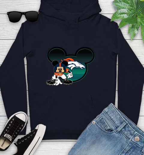 NFL Denver Broncos Mickey Mouse Disney Football T Shirt Youth Hoodie 4
