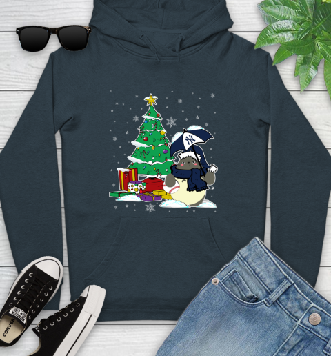 New York Yankees MLB Baseball Cute Tonari No Totoro Christmas Sports Youth Hoodie 10