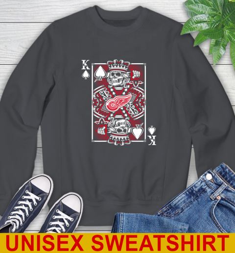 Detroit Red Wings NHL Hockey The King Of Spades Death Cards Shirt Sweatshirt 7
