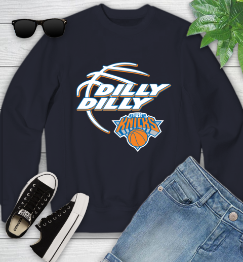 NBA New York Knicks Dilly Dilly Basketball Sports Youth Sweatshirt 3