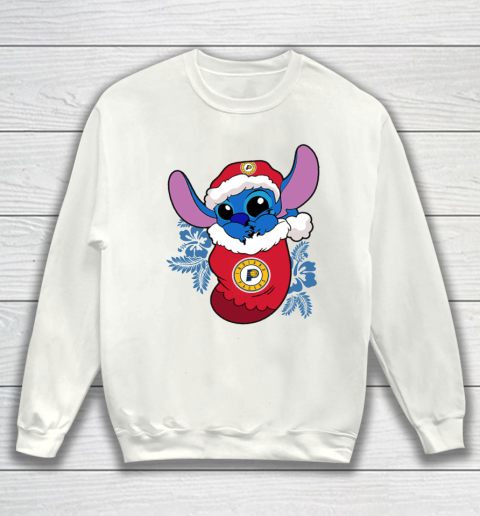 Indiana Pacers Christmas Stitch In The Sock Funny Disney NBA Sweatshirt 2