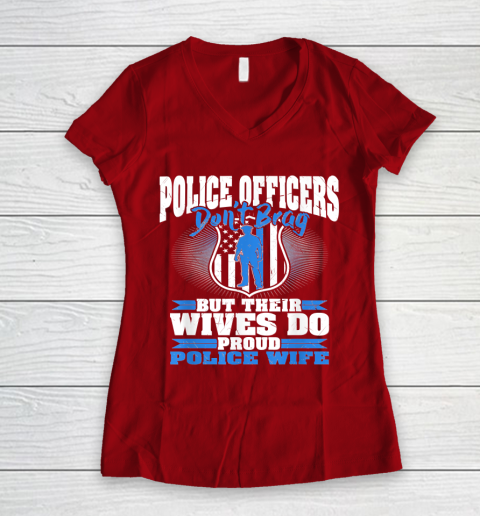 Womens Police Wifey T-Shirt - Thin Blue Line Police
