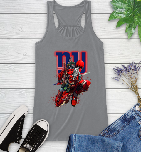 NFL Deadpool Marvel Comics Sports Football New York Giants Racerback Tank 5