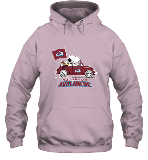 Snoopy And Woodstock Ride The Colorado Avalanche Car NHL Hoodie