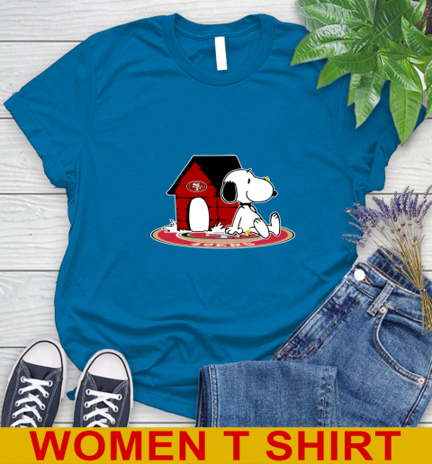 NFL Football San Francisco 49ers Snoopy The Peanuts Movie Shirt Women's T-Shirt 7