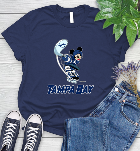 NHL Hockey Tampa Bay Lightning Cheerful Mickey Mouse Shirt Women's T-Shirt 13 NHL Hockey Tampa Bay Lightning Cheerful Mickey Mouse Shirt Women's T-Shirt - Image 13