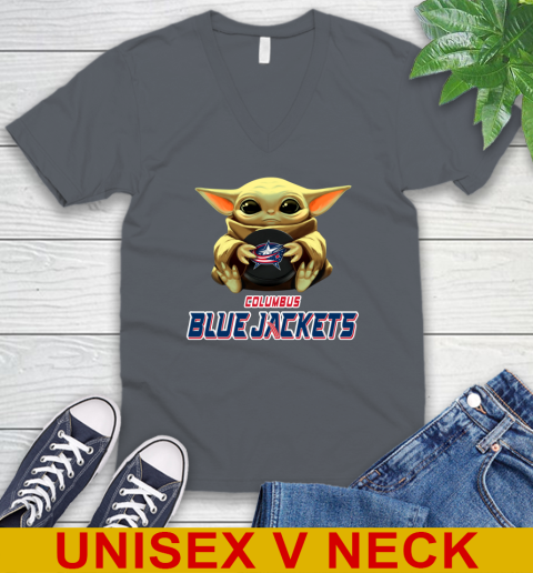 NHL Hockey Columbus Blue Jackets Star Wars Baby Yoda Shirt 53