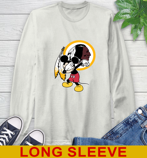 Washington Redskins NFL Football Dabbing Mickey Disney Sports Long Sleeve T-Shirt 12