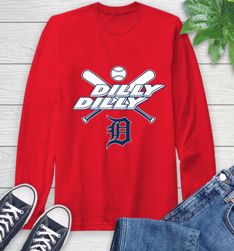MLB Detroit Tigers Dilly Dilly Baseball Sports Long Sleeve T-Shirt 10