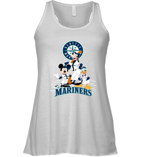 Seattle Mariners Mickey Donald And Goofy Baseball Racerback Tank