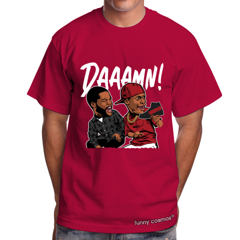 Air Jordan 1 Couture Matching Sneaker Shirt Daaamn Meme Black And Red Sneaker Cardinal Tshirt