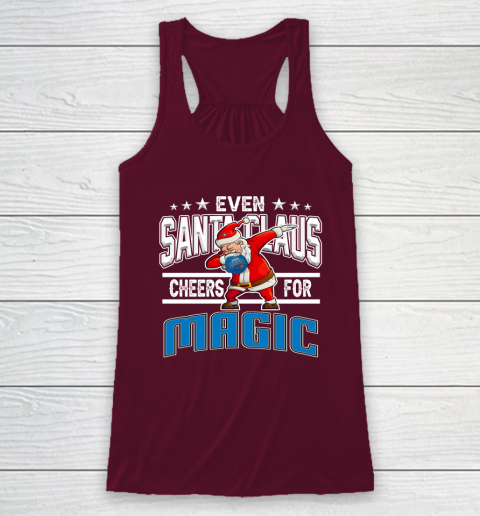 Orlando Magic Even Santa Claus Cheers For Christmas NBA Racerback Tank 2