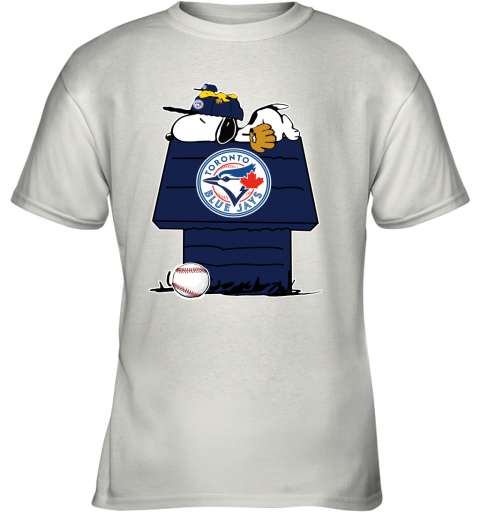 Toronto BLue Jays Snoopy And Woodstock Resting Together MLB Youth T-Shirt 