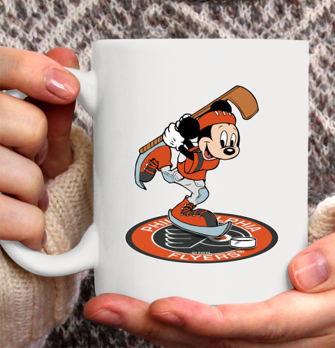 NHL Hockey Philadelphia Flyers Cheerful Mickey Disney Shirt Ceramic Mug 15oz 2