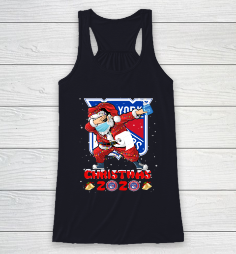 New York Rangers Funny Santa Claus Dabbing Christmas 2020 NHL Racerback Tank 7