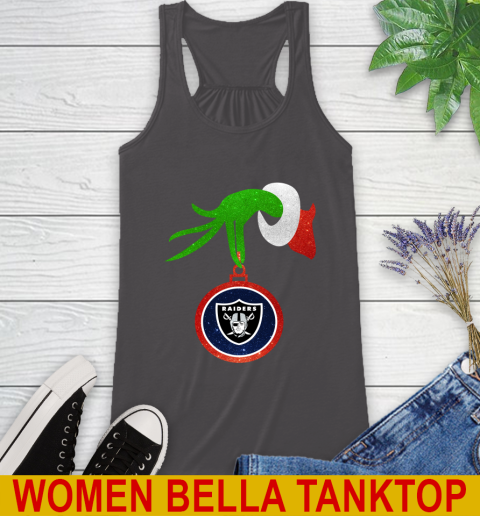 Oakland Raiders Grinch Merry Christmas NFL Football Racerback Tank 12