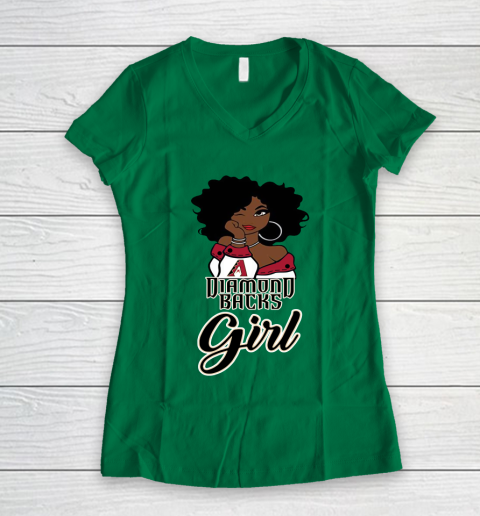 Arizona Diamondbacks Girl MLB Women's V-Neck T-Shirt 5